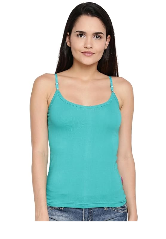 Texas Women's Cotton Solid Camisole Slip Adjustable